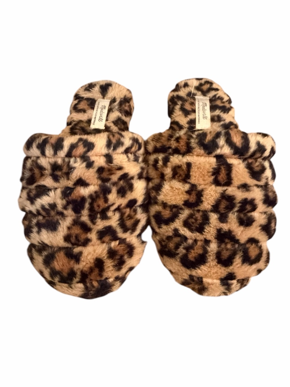 MADEWELL Leopard Faux Fur Scuff Slippers 6 - Picture 2 of 6